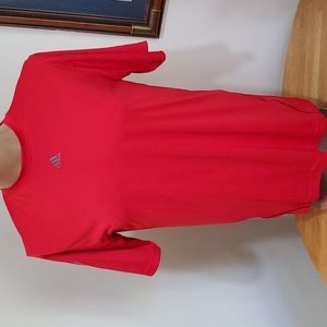 Red adidas Short-Sleeved Sports Tee - Size Med